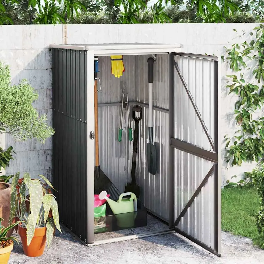 Garden Metal Storage Shed Outdoor Tool Equipment 88x89x161cm Anthracite