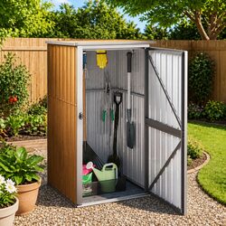Reliable Outdoor Storage Box for Garden Tools 88x89x161cm