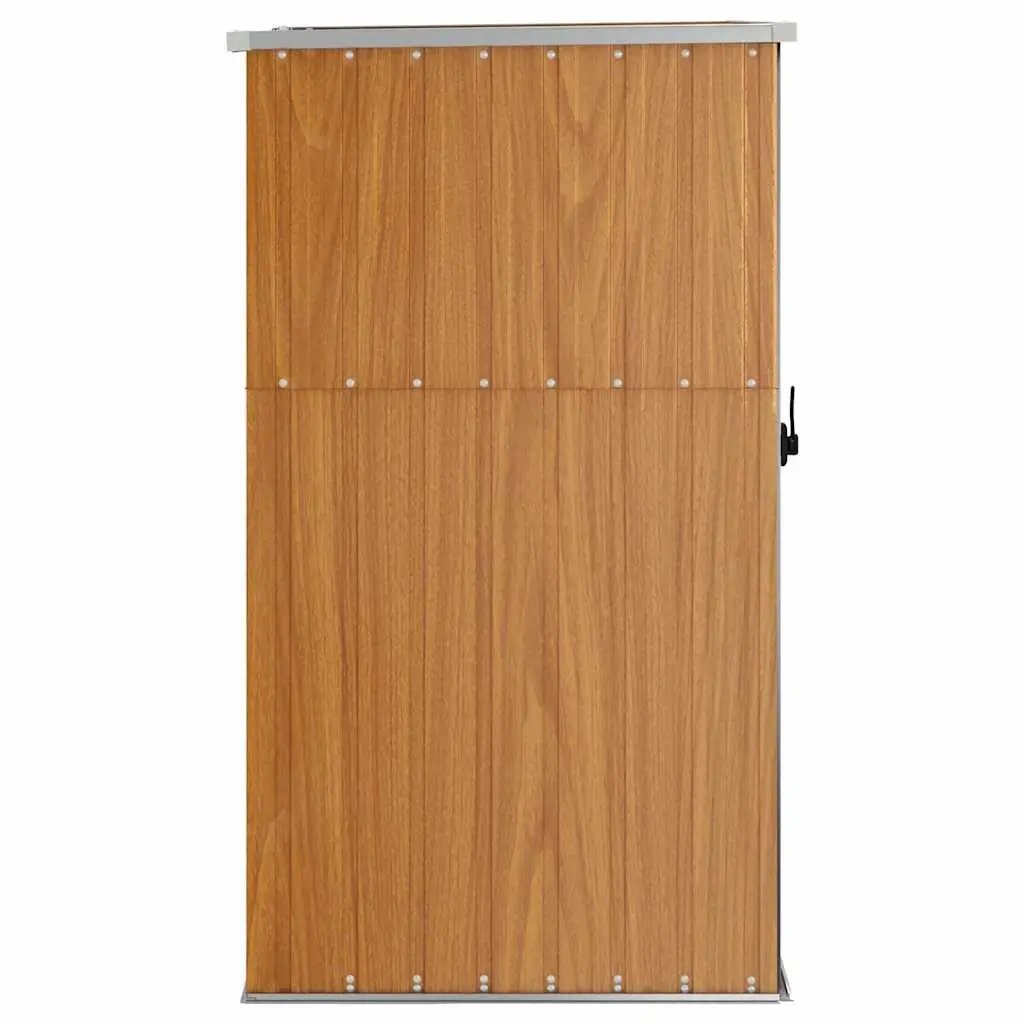 Garden Tool Shed Outdoor Storage Box 88x89x161cm Brown Galvanised Steel Frame