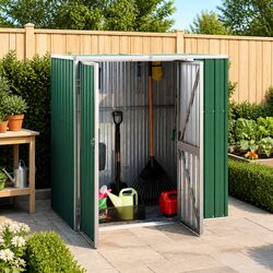 Reliable Green Garden Tool Shed: Built to Last
