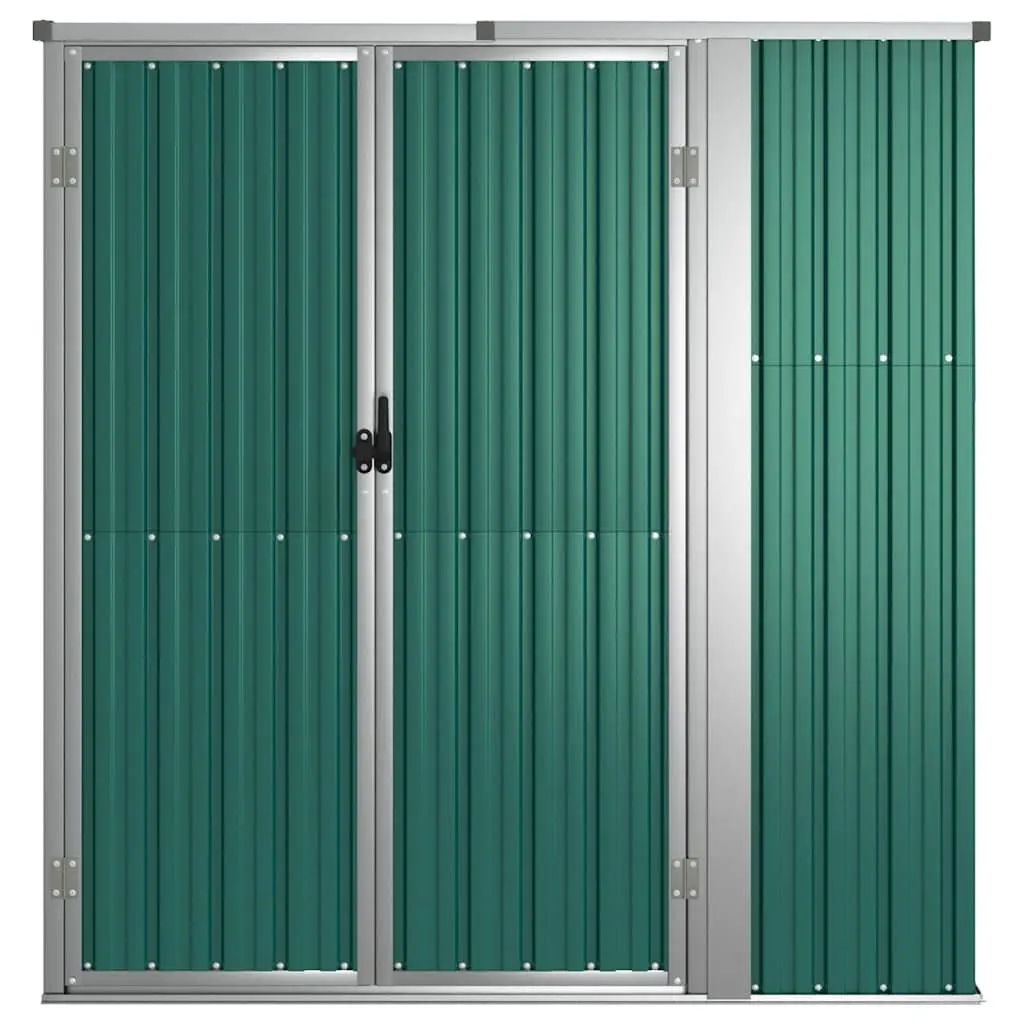 Garden Tool Shed Outdoor Storage Galvanised Steel Frame 161x89x161 cm Green
