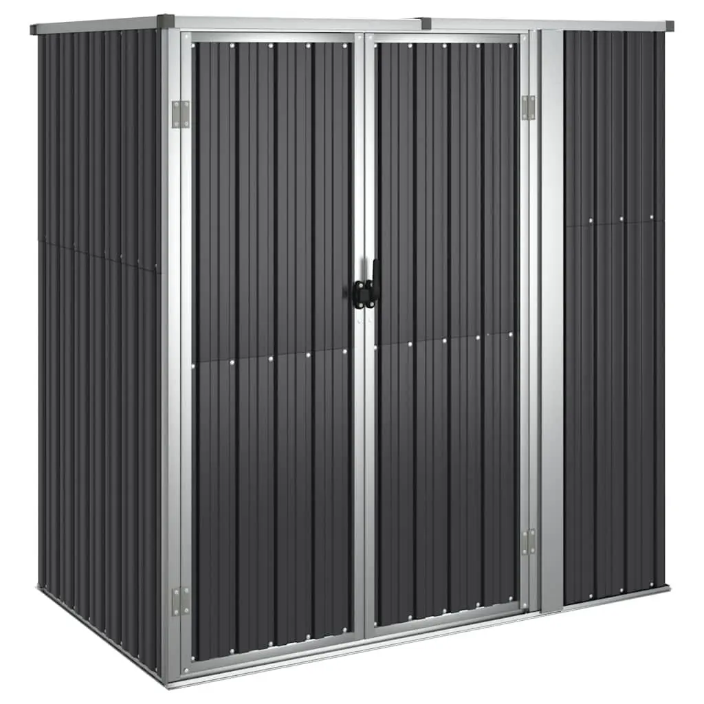 Garden Tool Shed Outdoor Storage 161 x 89 x 161 cm Anthracite Galvanised Steel