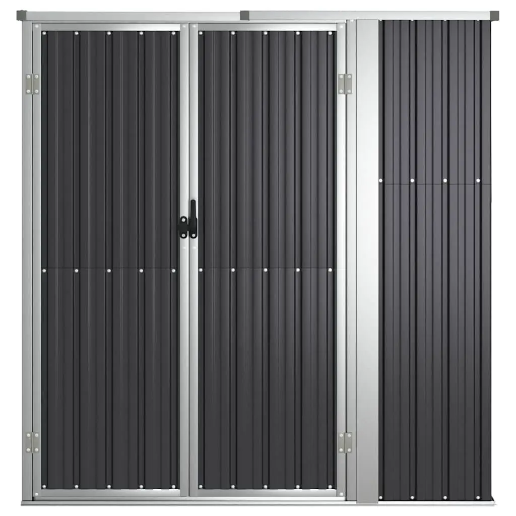 Garden Tool Shed Outdoor Storage 161 x 89 x 161 cm Anthracite Galvanised Steel