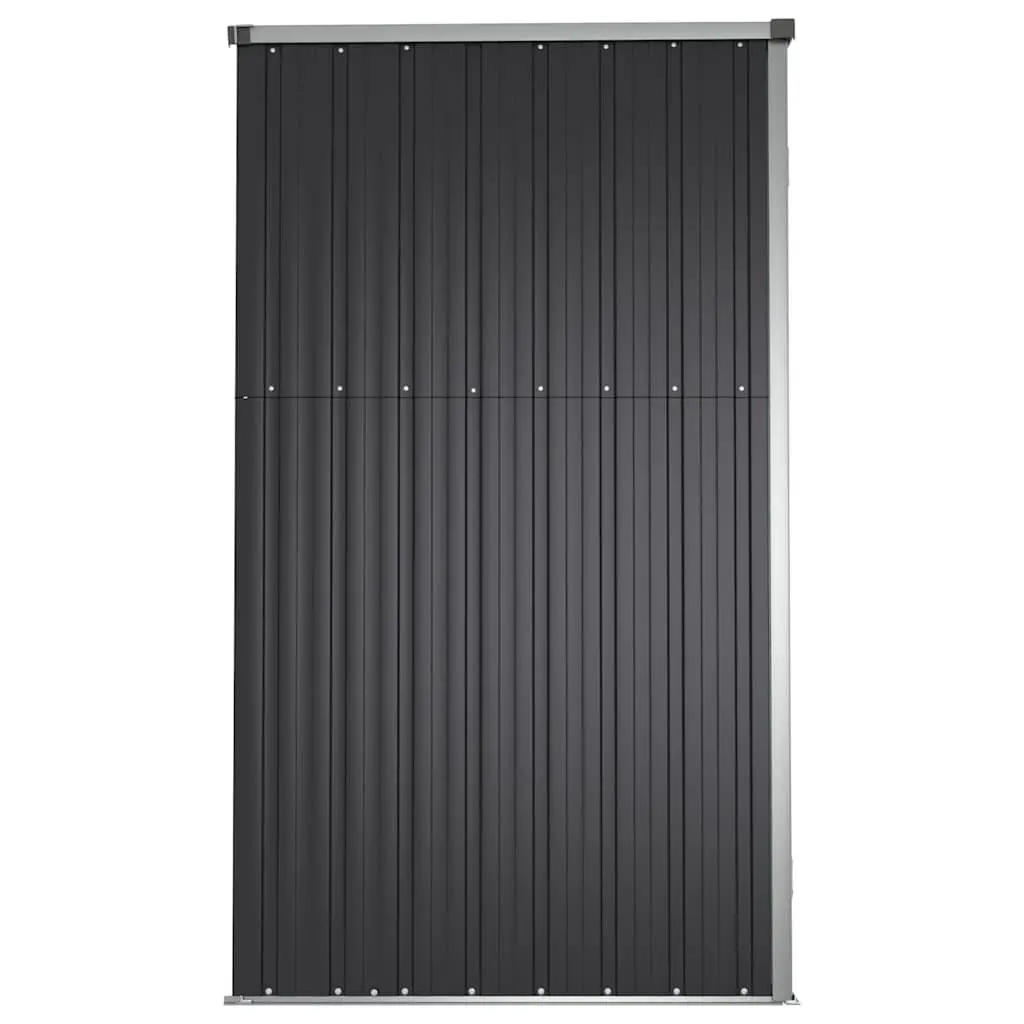 Garden Tool Shed Outdoor Storage 161 x 89 x 161 cm Anthracite Galvanised Steel