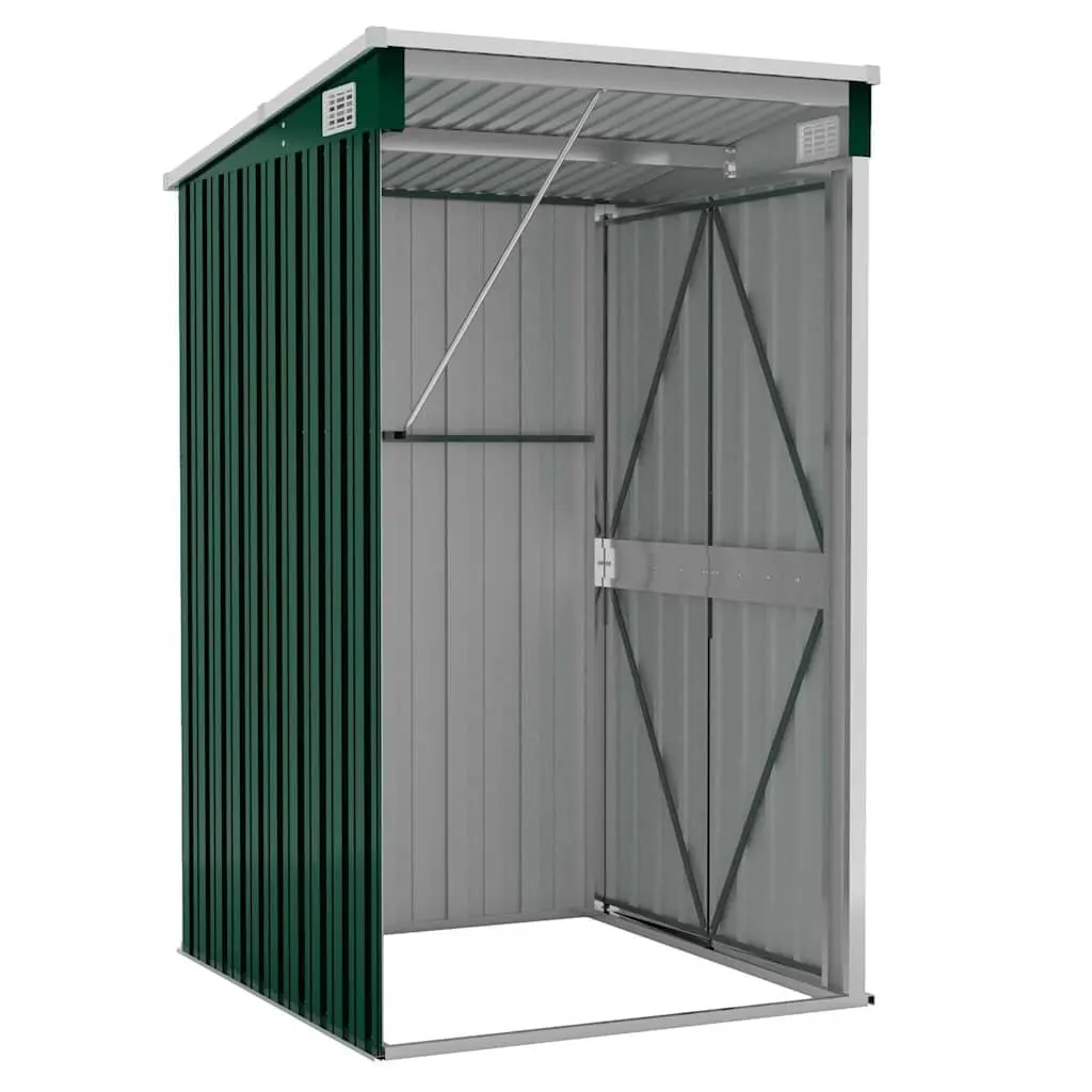 Garden Shed Outdoor Storage Wall-mounted 118x100x178cm Green