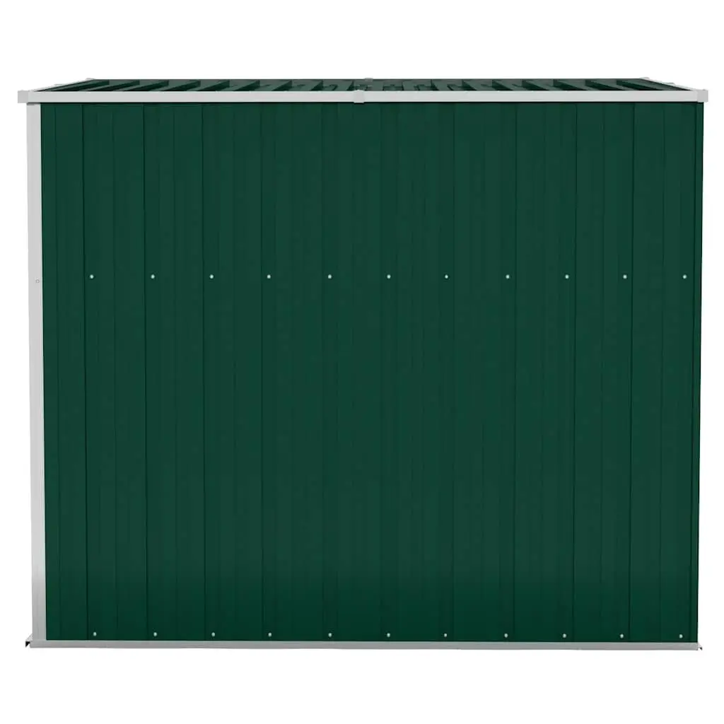 Wall-mounted Garden Shed Outdoor Storage 118 x 194 x 178 cm Green Steel Double Door