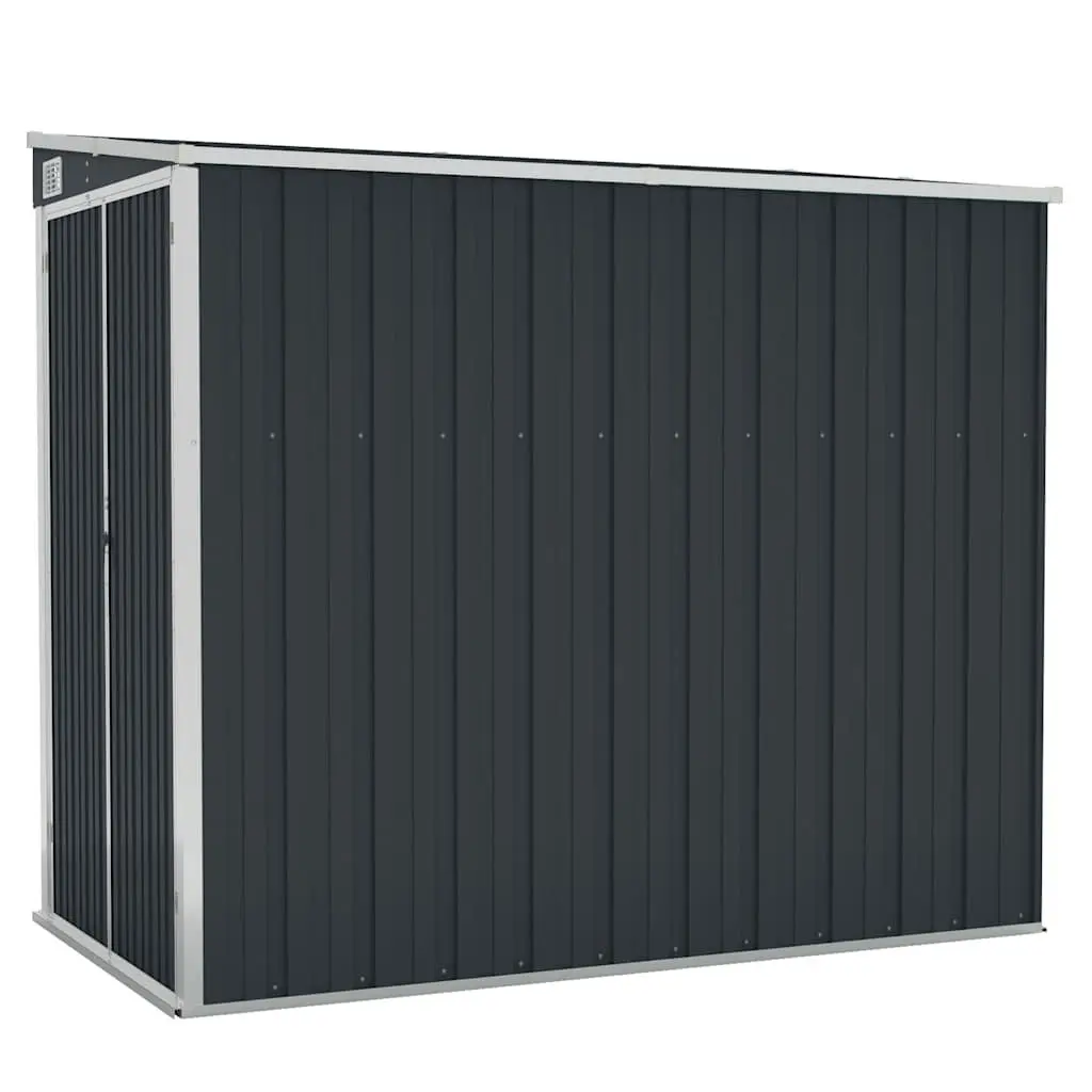 Garden Shed Outdoor Storage Wall-Mounted Anthracite Steel Double Door 118x194x178 cm