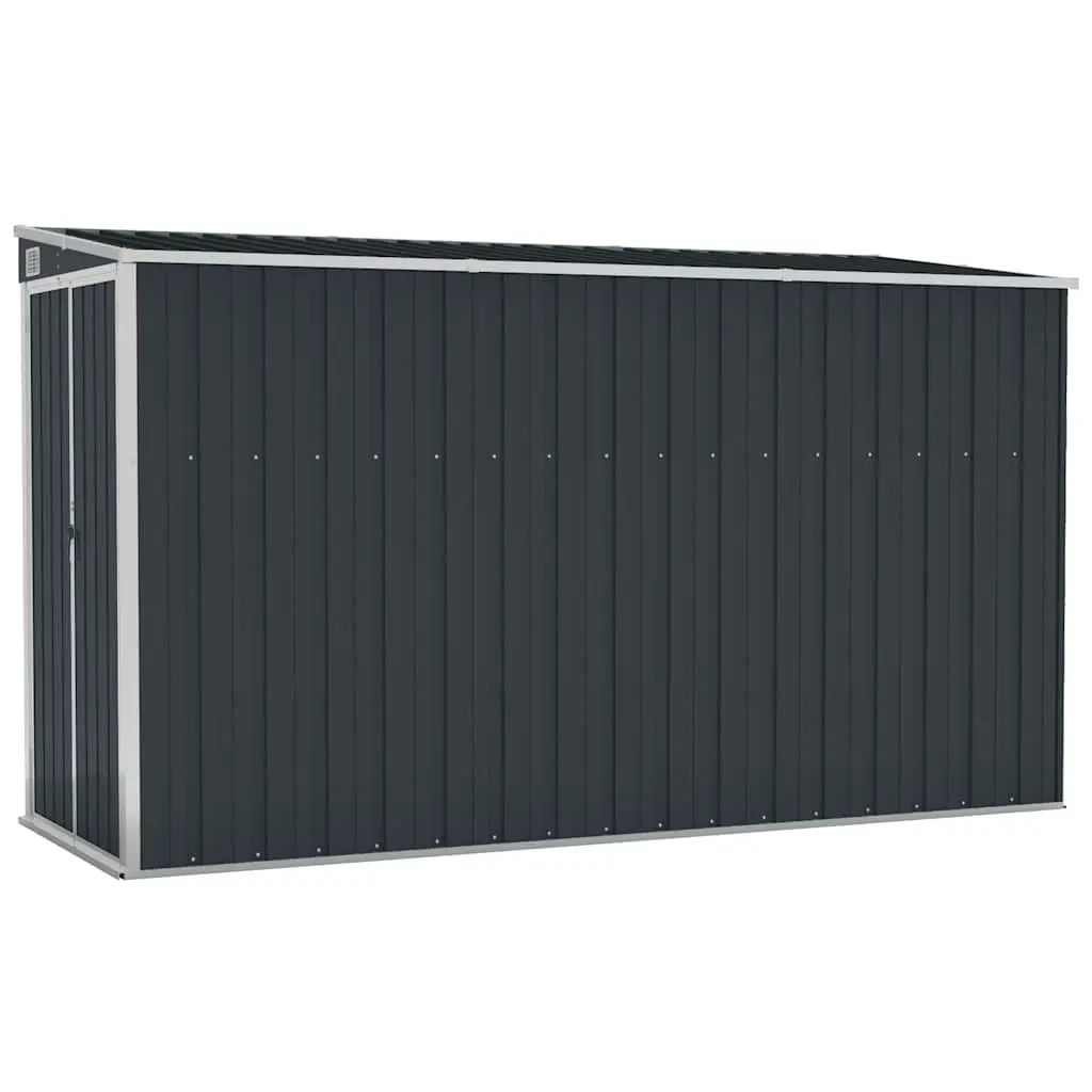 Wall-mounted Garden Shed Storage 118 x 288 x 178 cm Anthracite Galvanised Steel