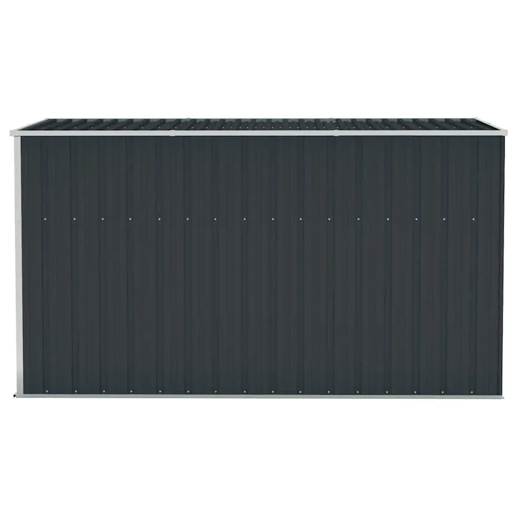 Wall-mounted Garden Shed Storage 118 x 288 x 178 cm Anthracite Galvanised Steel