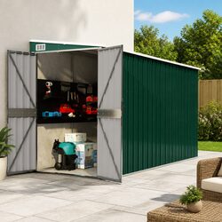 Reliable Wall-Mounted Garden Shed for Outdoor Items 118x382x178cm