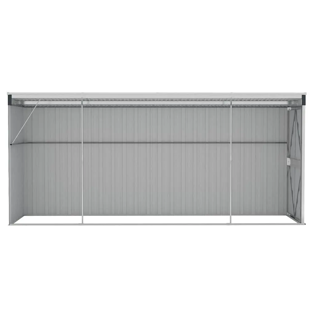 Wall-mounted Garden Shed Outdoor Storage 118 x 382 x 178 cm Anthracite Steel Durable Double Doors