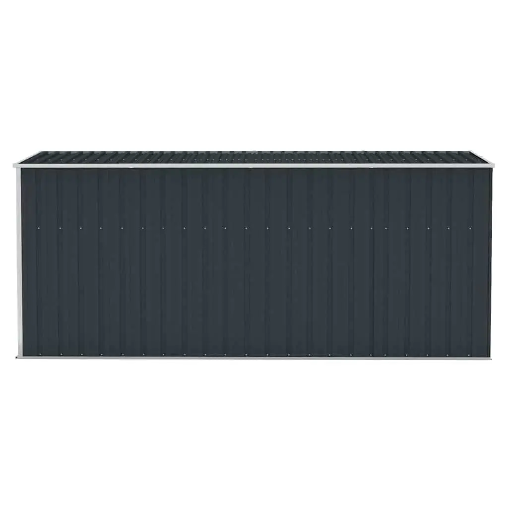 Wall-mounted Garden Shed Outdoor Storage 118 x 382 x 178 cm Anthracite Steel Durable Double Doors