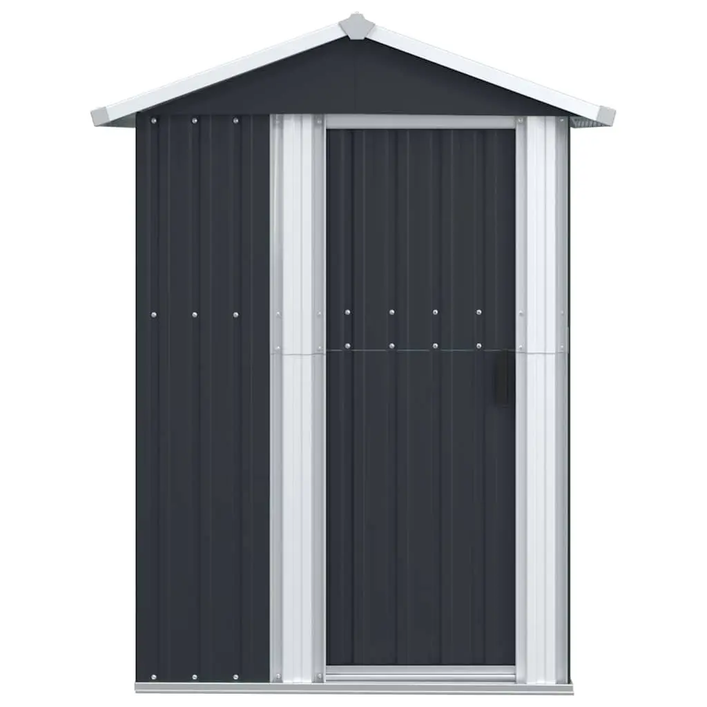 Garden Shed Outdoor Storage Tool House 126 x 97.5 x 177 cm Anthracite Galvanised Steel