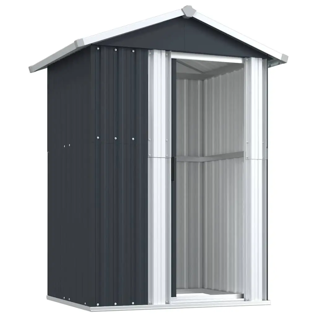 Garden Shed Outdoor Storage Tool House 126 x 97.5 x 177 cm Anthracite Galvanised Steel