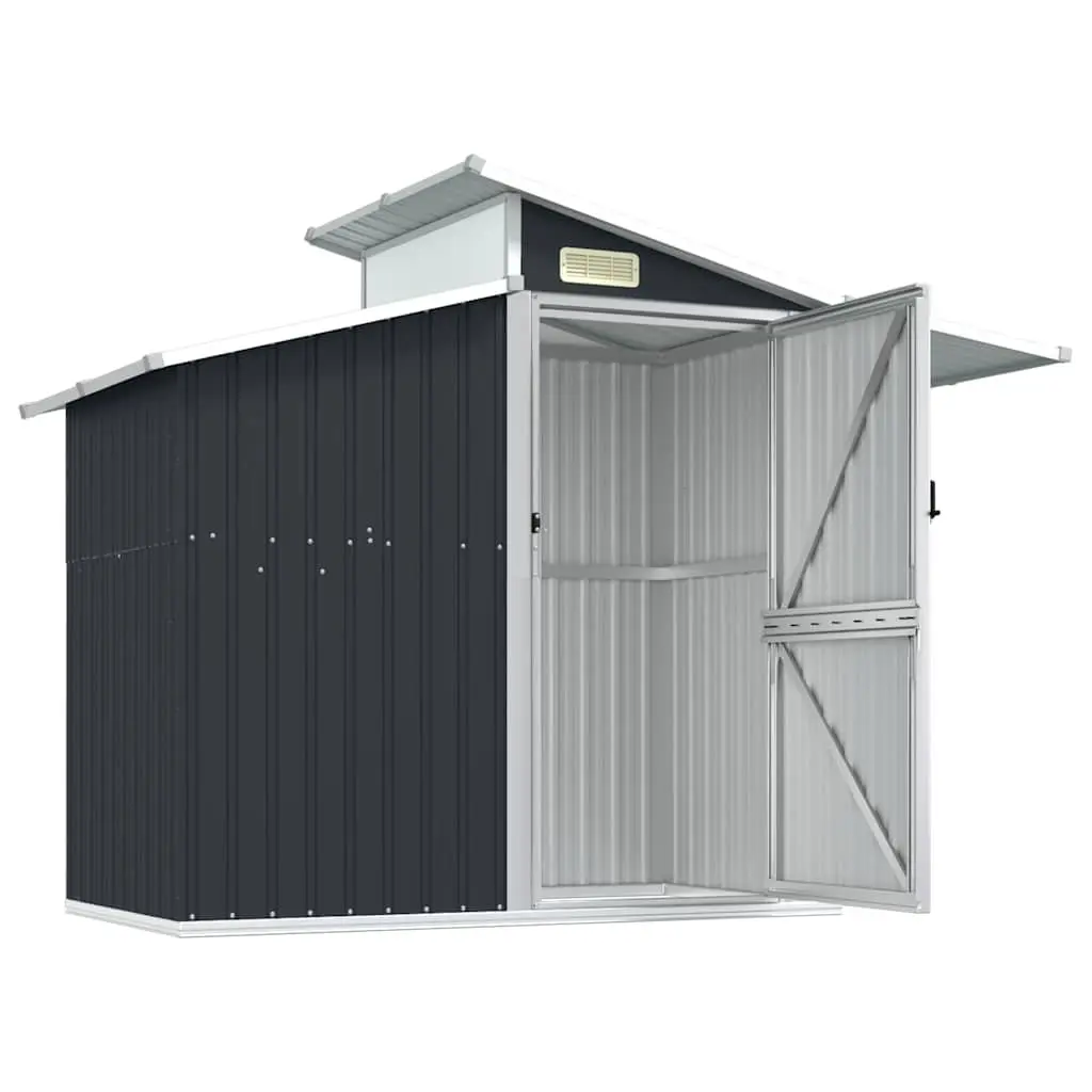 Garden Shed Outdoor Storage Tool House Galvanised Steel Anthracite 270 x 130 x 208.5 cm