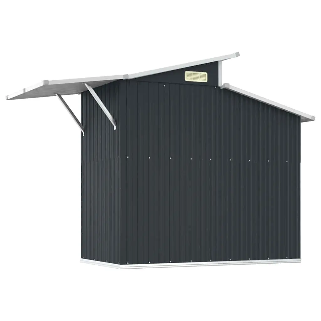 Garden Shed Outdoor Storage Tool House Galvanised Steel Anthracite 270 x 130 x 208.5 cm
