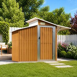 Value-Driven Brown Garden Shed for Outdoor Storage