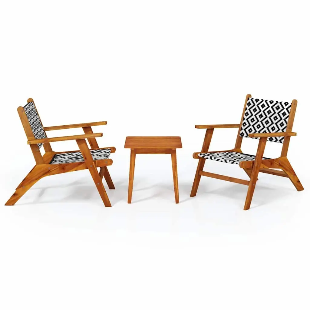 Bistro Set Made of Solid Acacia Wood