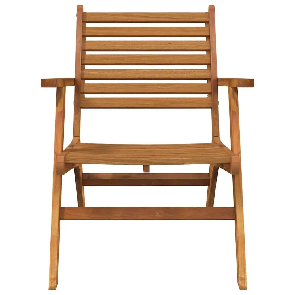 Outdoor Garden Chairs 2 pcs Solid Wood Acacia Brown Patio Lounge Seating