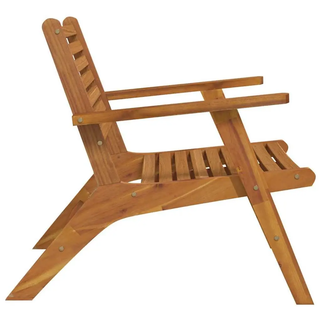 Outdoor Garden Chairs 2 pcs Solid Wood Acacia Brown Patio Lounge Seating