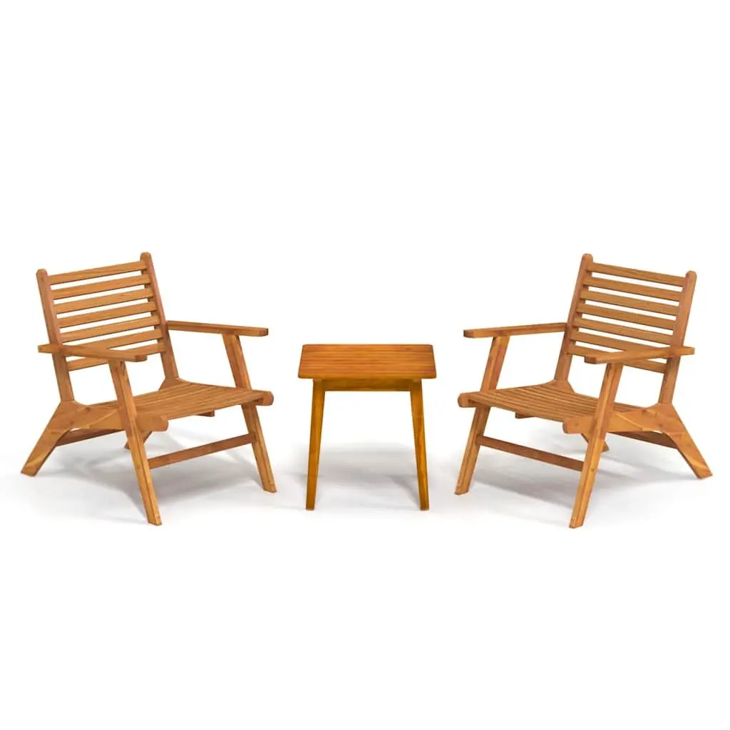 Outdoor Bistro Set of Solid Acacia Wood