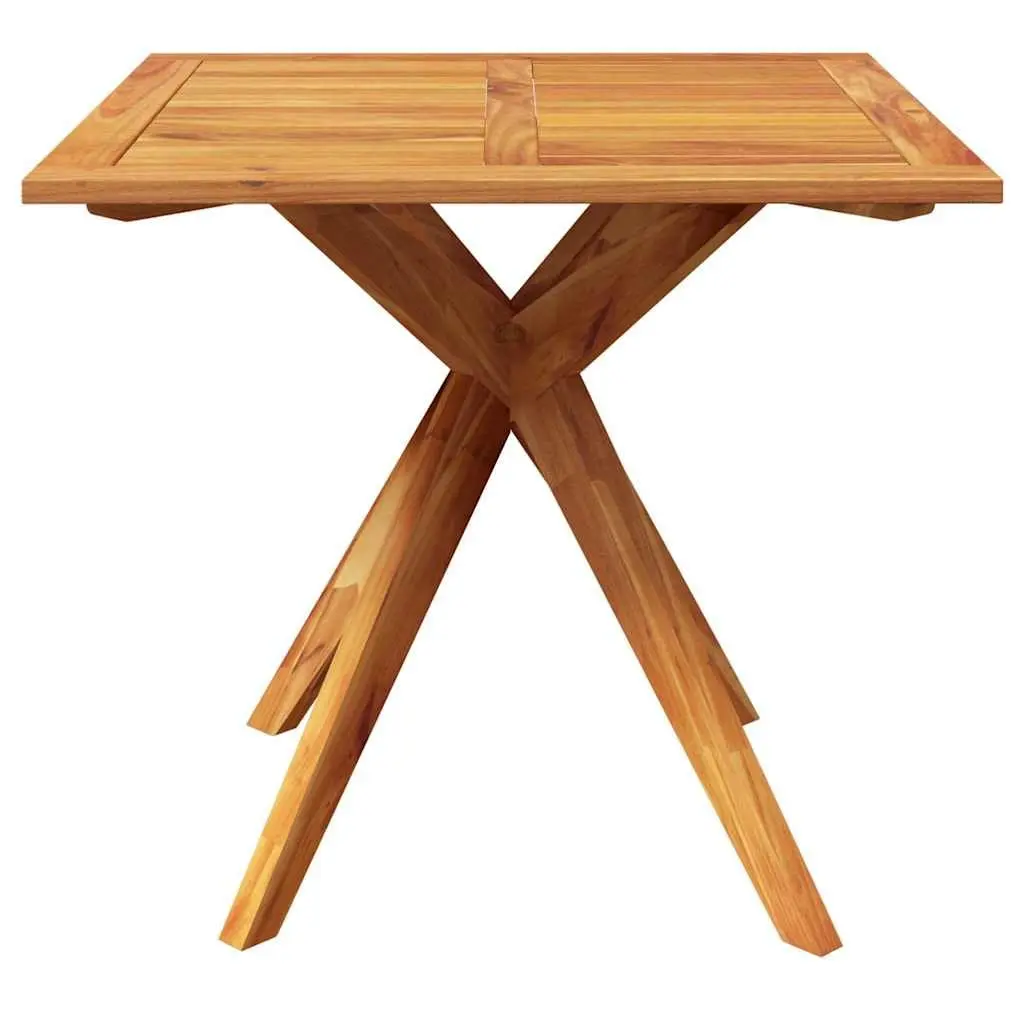 Garden Table Outdoor Dining 85x85x75 cm Solid Acacia Wood Brown