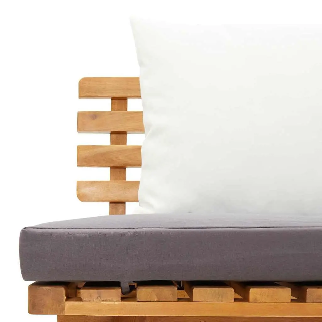 Garden Day Bed Outdoor Lounger 200x65cm Solid Wood Grey