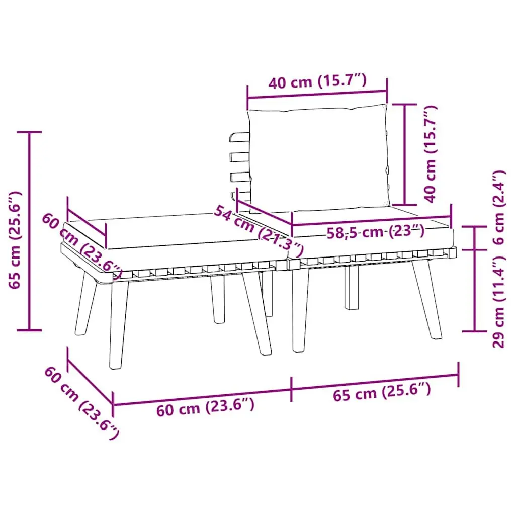 3 Piece Lounge Set with Cushions