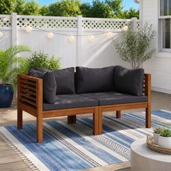 Comfortable Outdoor Corner Sectional Sofa Set - 2 Pieces