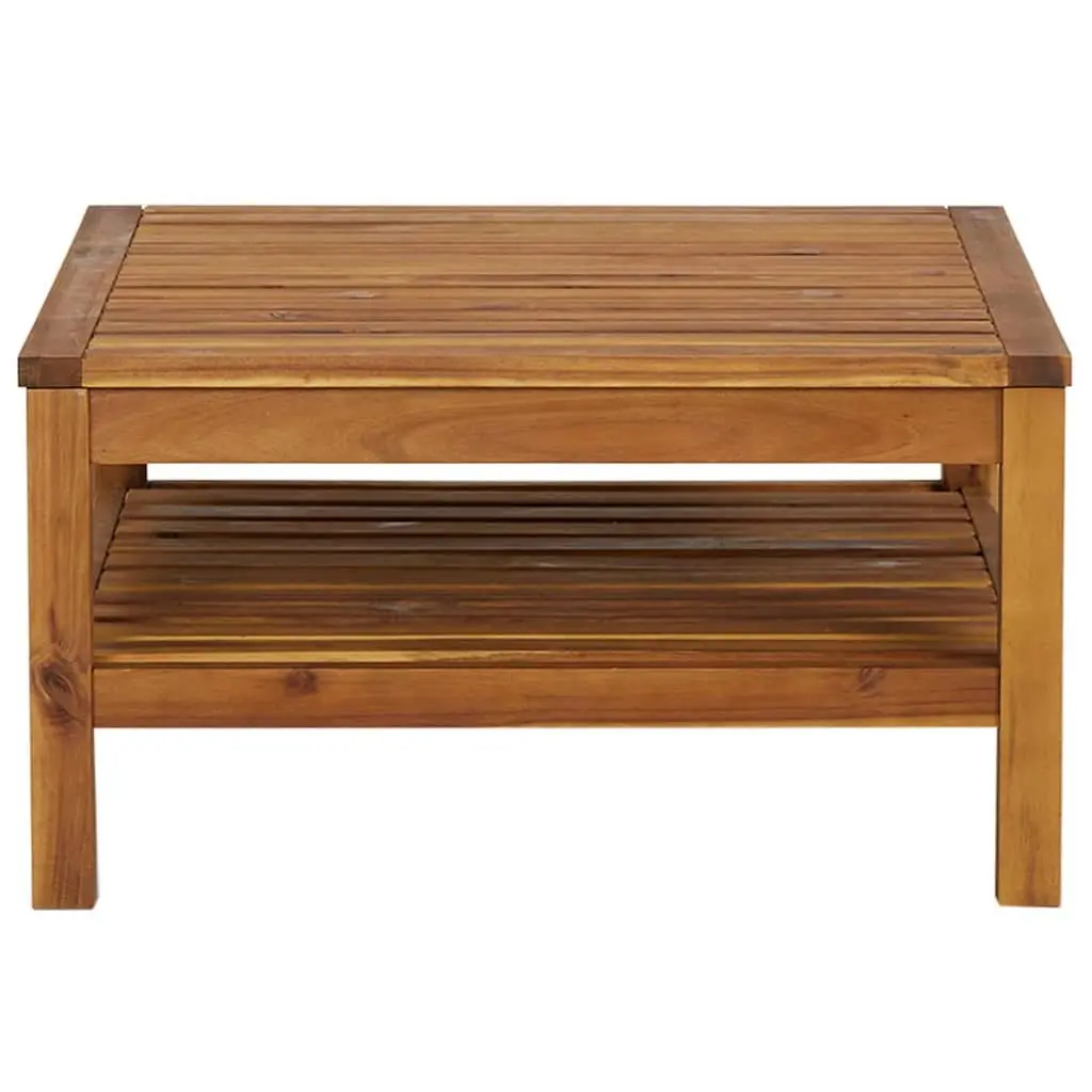 Outdoor Coffee Table Solid Wood 65x65x35cm Brown