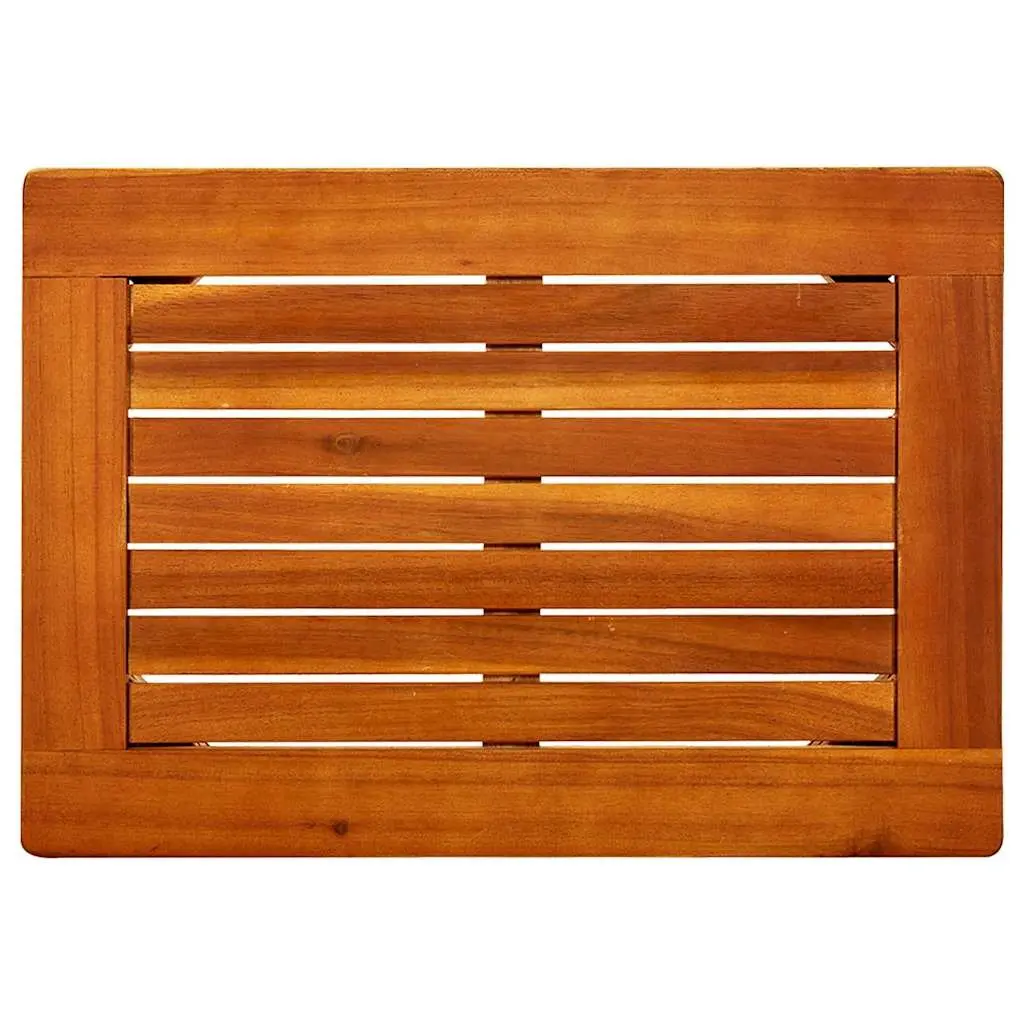 Outdoor Coffee Table 50x35x36 cm Brown Wooden Slatted Design Garden Furniture
