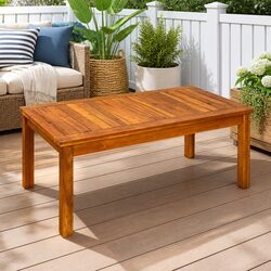 Durable Acacia Wood Coffee Table for Your Patio