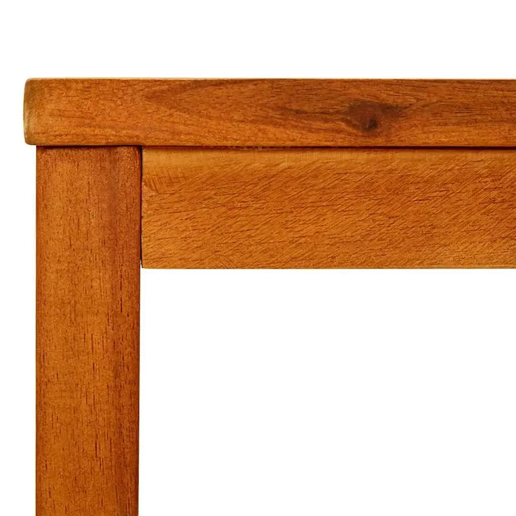 Acacia Wood Coffee Table Brown Slatted Top Storage Shelf Living Room Furniture