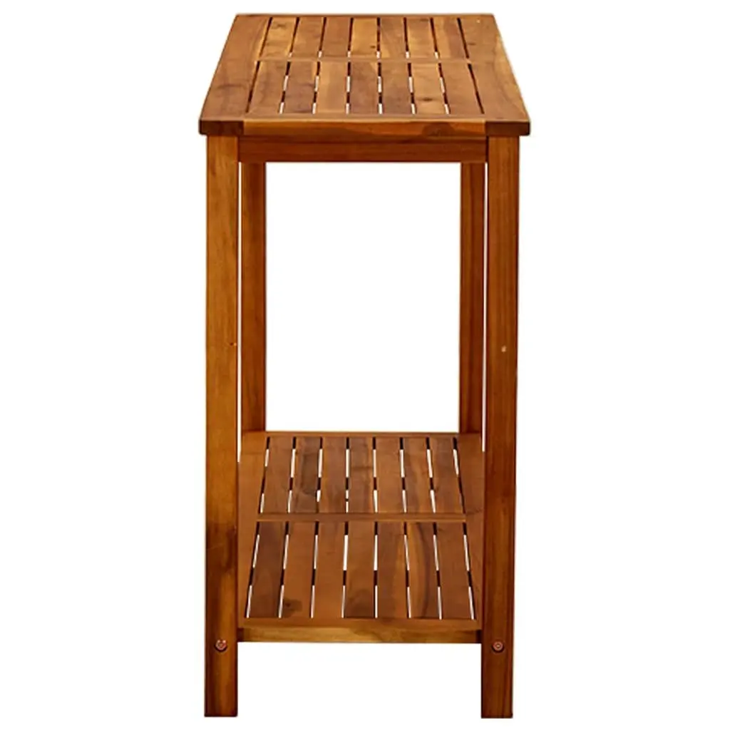 Garden Console Table 110x40x75 cm Outdoor Furniture with Bottom Shelf Storage