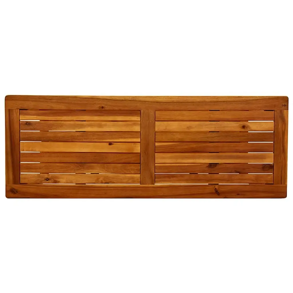 Garden Console Table 110x40x75 cm Outdoor Furniture with Bottom Shelf Storage