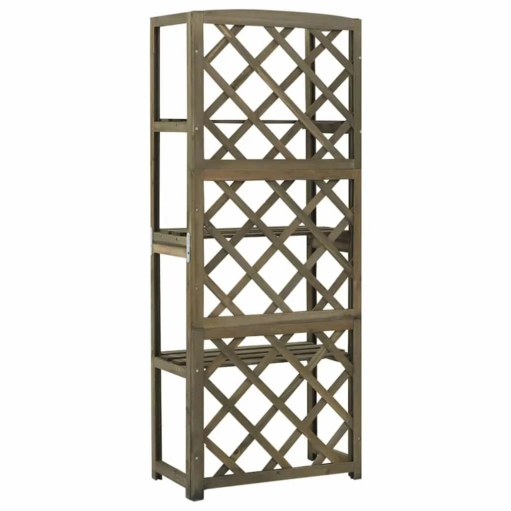 Garden Trellis Climbing Plant Support 55x30x140cm Grey