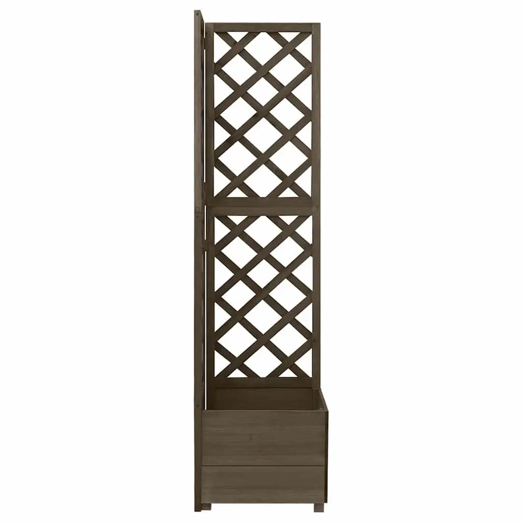 Corner Trellis Planter Box Outdoor Garden Climbing Support 40 x 40 x 150 cm Grey
