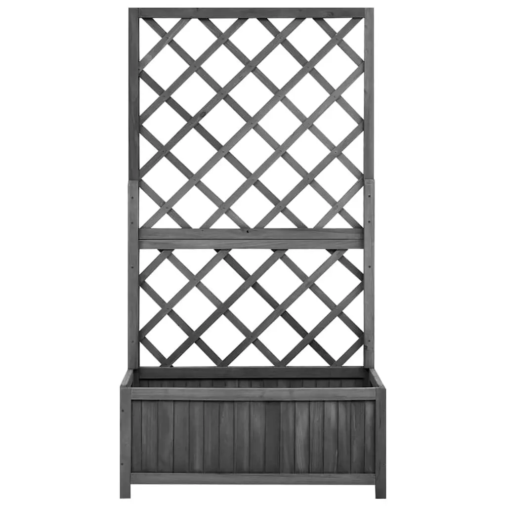 Trellis Planter Climbing Plant Support 70cm x 30cm x 135cm Black