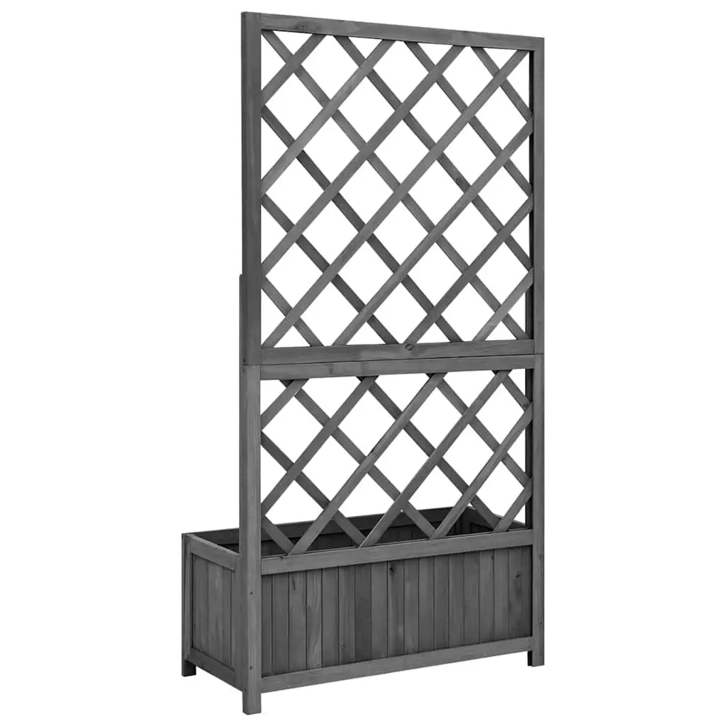 Trellis Planter Climbing Plant Support 70cm x 30cm x 135cm Black