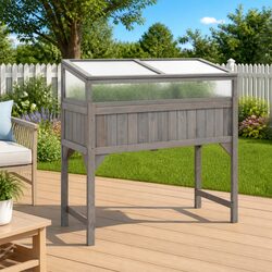 Reliable Raised Garden Bed with Greenhouse Protection
