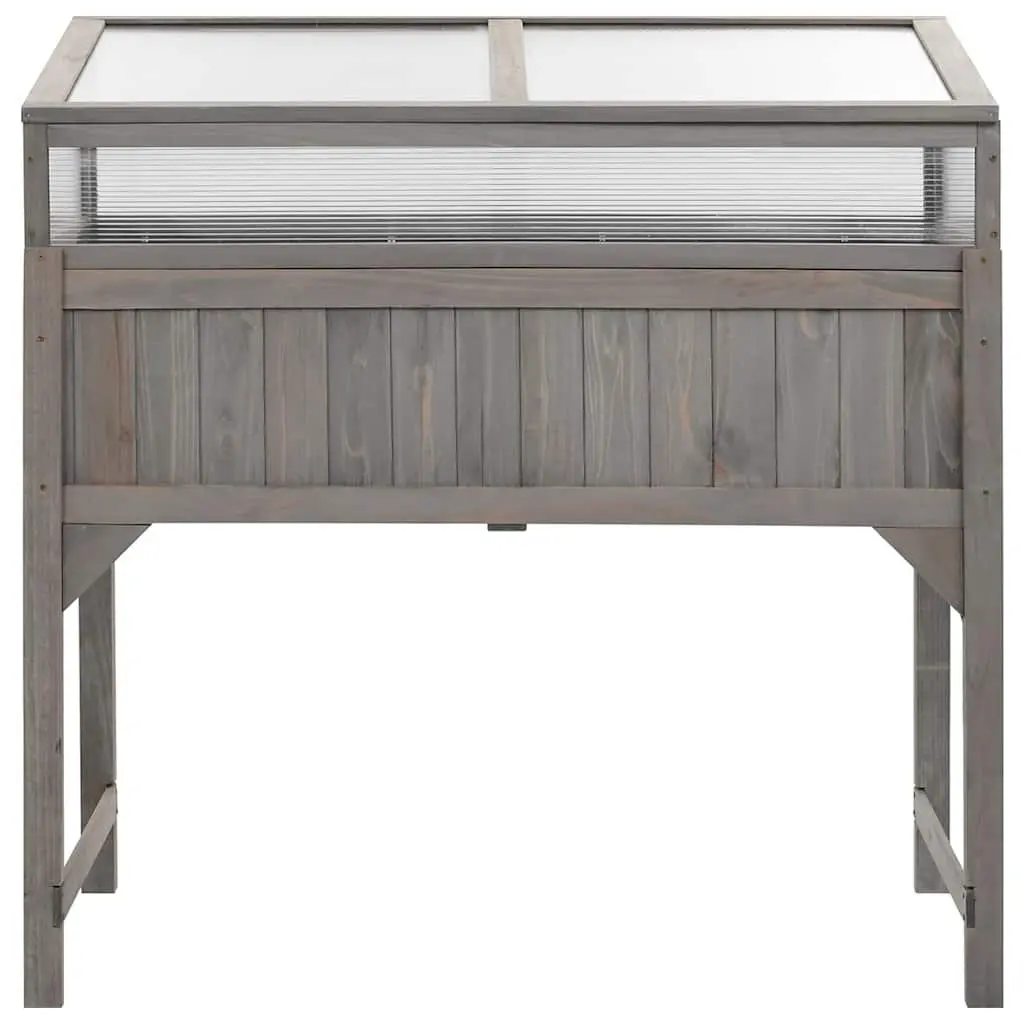 Raised Garden Bed Greenhouse Planter Box 110 x 54 x 120 cm Grey
