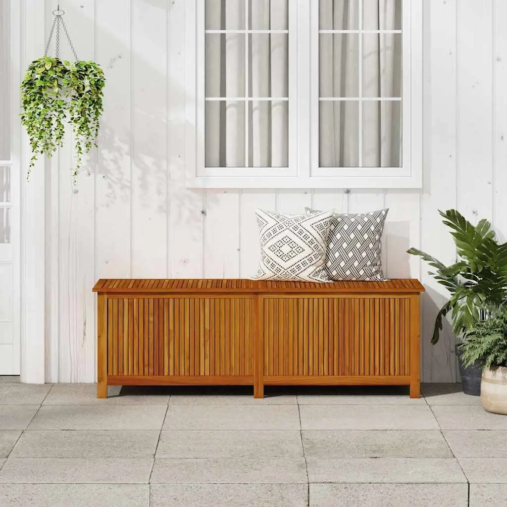 Garden Storage Box Outdoor Furniture 175x50x58 cm Solid Wood Brown