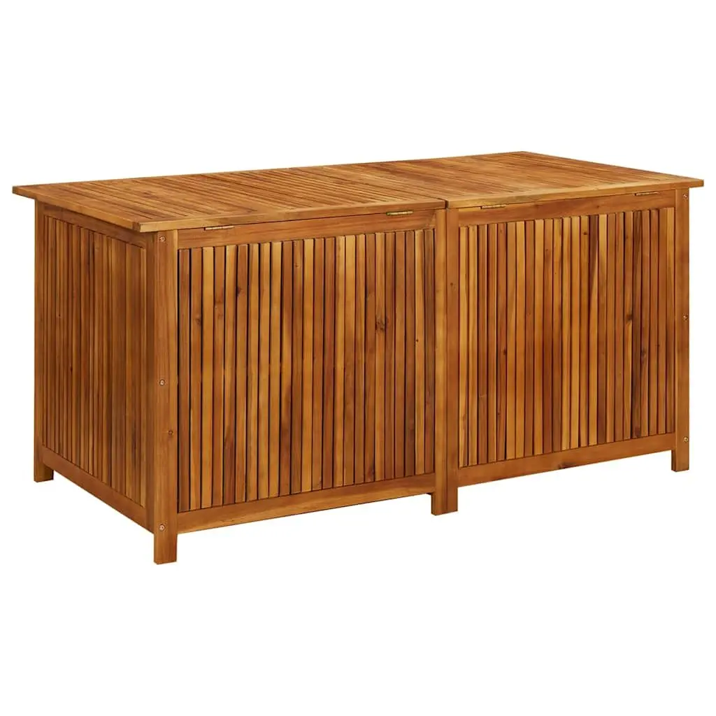 Outdoor Storage Box Acacia Wood 150x80x75 cm Brown Water-Resistant Bag