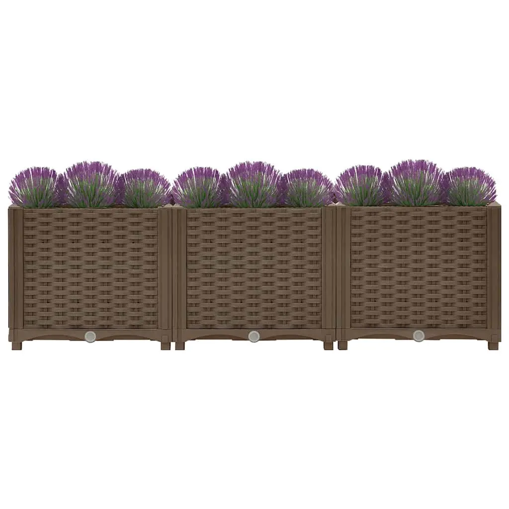 Raised Garden Bed Planter Deep Container Outdoor Vegetables Herbs Flowers 120 x 40 x 38 cm Brown