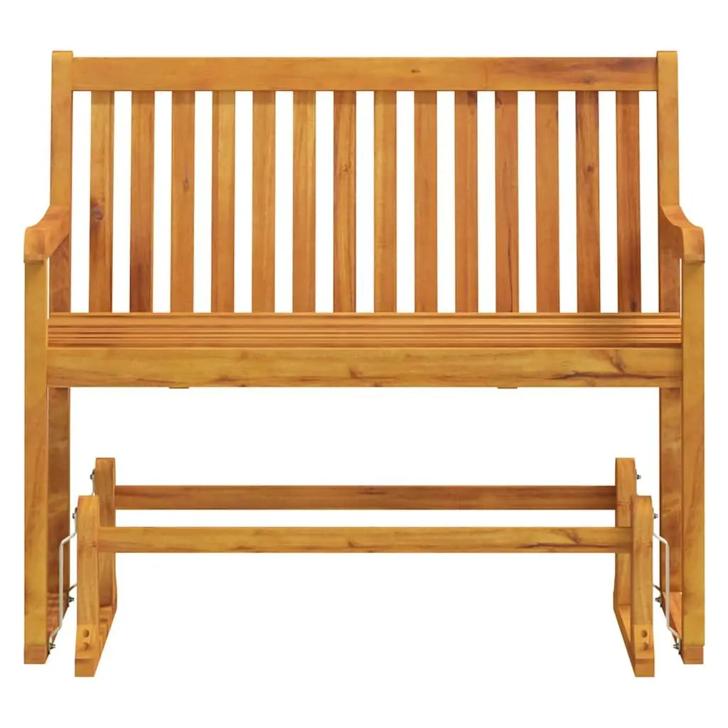 Outdoor Swing Bench Rocking Garden Seating 110cm Acacia Wood Brown