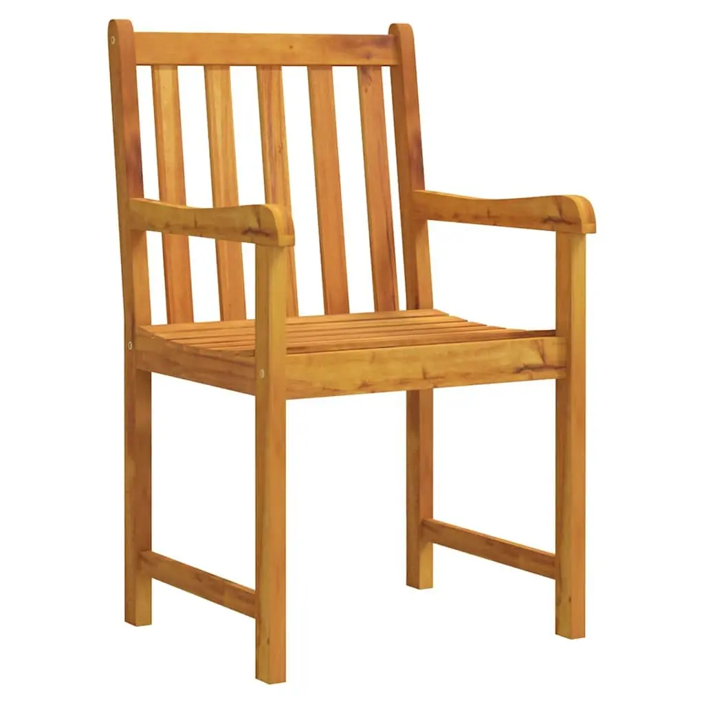 Outdoor Chairs Garden Seating Armchairs 2 Piece Solid Wood Brown