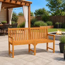 Durable 150 cm Outdoor Bench with Comfort Features