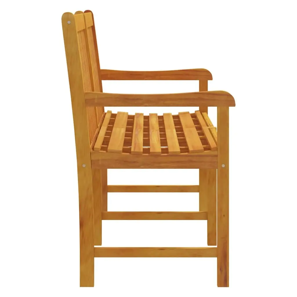 Outdoor Garden Bench 150 cm Solid Acacia Wood Brown Seating with Backrest