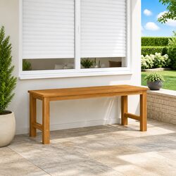 Reliable Outdoor Garden Bench 114cm in Teak Wood