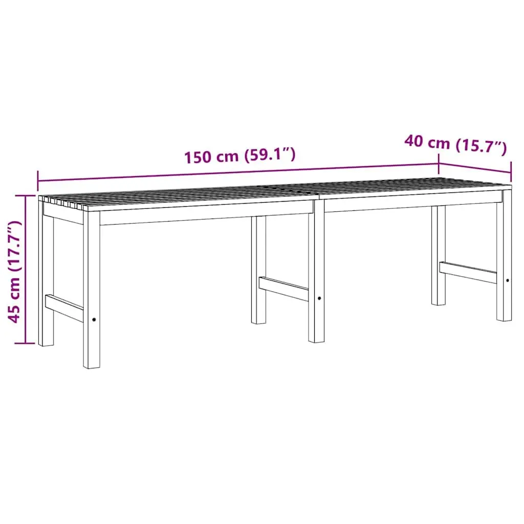 150cm Teak Wood Garden Bench
